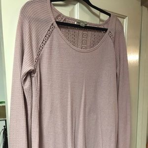 NWOT Lucky Brand waffle knit long sleeve top